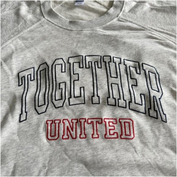Old Navy Together United Gray Embroidered French-Terry Sweatshirt 4X - Picture 3 of 7